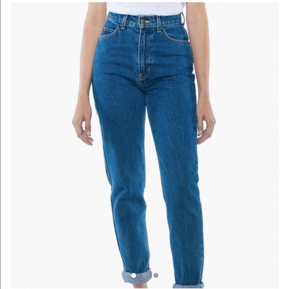NWT American Apparel Denim High Waist Jean Blue